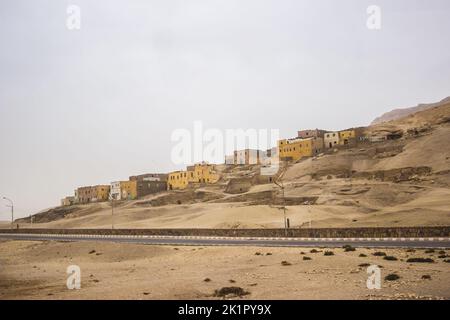 An Old Qurna Village in a deserted area, Luxor, Egypt west bank Stock Photo