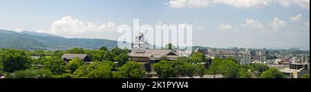 Château de Kumamoto, après les tremblements de terre de 2016 Kumamoto, préfecture de Kumamoto, Japon Banque D'Images