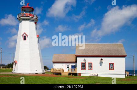 Phare de east point sur la côte de l'Île-du-Prince-Édouard canada Banque D'Images