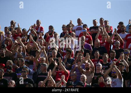 Monza, Italie, 18th septembre 2022. AC Monza fans pendant le match de la série A au stade U-Power, Monza. Le crédit photo devrait se lire: Jonathan Moscrop / Sportimage Banque D'Images