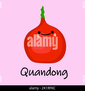 de jolis légumes de dessin animé avec des sourires sur les visages et les émotions. CARTES POUR ENFANTS S ÉDUCATION.mignon personnage de légumes. Illustration vectorielle isolée. Illustration de Vecteur