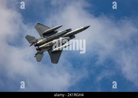 The United States Military F-15 Fighter Jet au Dayton Air Show 2022 à Dayton, Ohio Banque D'Images