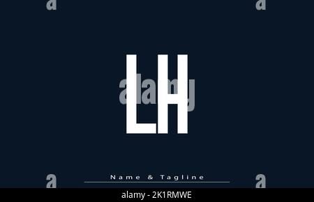 Lettres de l'alphabet initiales Monogram logo LH , HL Illustration de Vecteur