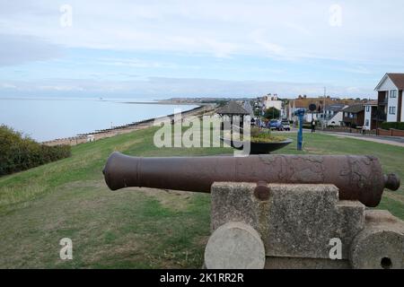 grand canon exposé dans la station balnéaire de whitstable-tankerton, kent, royaume-uni septembre 2022 Banque D'Images