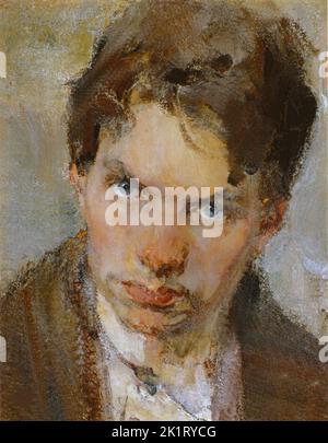 Portrait de l'artiste Pavel Alexandrovitch Radimov (1887-1967). Musée : COLLECTION PRIVÉE. Auteur: Nicolai Ivanovich Feshin (Fechin). Banque D'Images