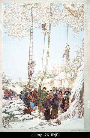 Entraînement des troupes de crack à la période la plus froide de l'année. Musée : COLLECTION PRIVÉE. Auteur: Shen Qipeng. Banque D'Images