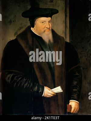 Portrait de Viglius van Aytta (1507-1577). Musée : Musée du Louvre, Paris. Auteur: Pourbus, Frans, l'aîné. Banque D'Images