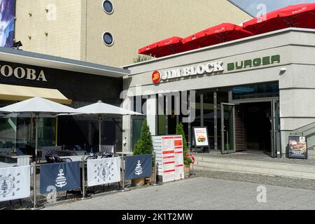 Jim Block Burger, Berlin, Allemagne Banque D'Images