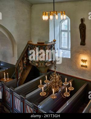 Vue sur l'île de Giske en Norvège Banque D'Images