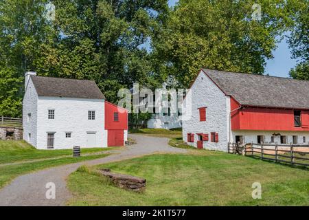 Historique Hopewell Furnace, Pennsylvanie États-Unis, Elverson, Pennsylvanie Banque D'Images