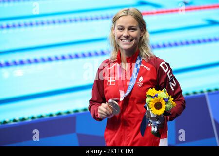 1st AOÛT 2021 - TOKYO, JAPON: Pernille BLUME du Danemark remporte la médaille de bronze à la finale Freestyle 50m des femmes nageurs aux Jeux Olympiques de Tokyo 2020 (photo: Mickael Chavet/RX) Banque D'Images