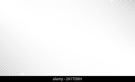 Arrière-plan de lignes ondulées. Texture des rayures grises abstraites. Papier peint à lignes incurvées et déformées. Modèle de conception minimaliste Illustration de Vecteur