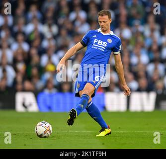 17 septembre 2022 - Tottenham Hotspur v Leicester City - Premier League - Tottenham Hotspur Stadium Jonny Evans de Leicester City pendant le match contre Tottenham Hotspur. Crédit photo : Mark pain / Alamy Live News Banque D'Images