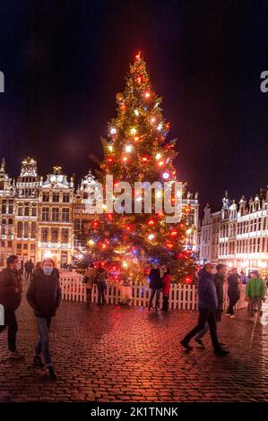 Hiver et Noël à Bruxelles Banque D'Images