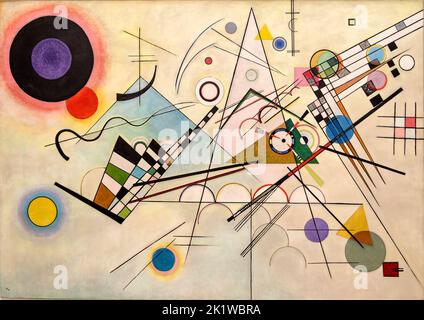 Vasily Kandinsky huile sur toile composition 8 (Komposition 8) 1923 au Solomon R Guggenheim Museum, Manhattan, New York, Etats-Unis Banque D'Images
