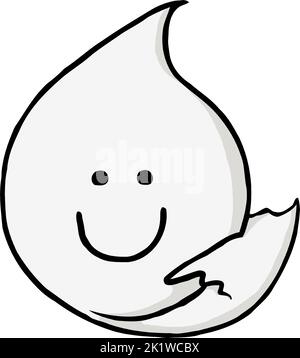 smiley visage halloween fantôme Illustration de Vecteur