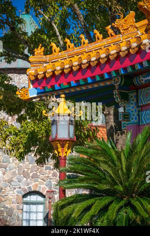 Le pavillon chinois à Epcot Center, Orlando, Floride, États-Unis. Banque D'Images