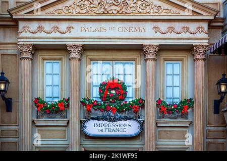 Le pavillon français à Epcot Center, Orlando, Floride, États-Unis. Banque D'Images