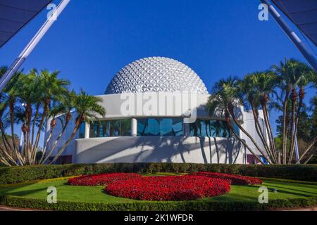 Ethe Spaceship Earth Dome au pcot Center, Orlando, Floride, États-Unis. Banque D'Images