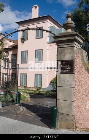 Reid's Palace Hotel et entrée au restaurant à Madère Funchal Banque D'Images