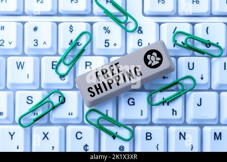Écriture affichant le texte Free Shipping. Idée d'entreprise fret expédition chargement chargement chargement chargement chargement chargement expédition transport Banque D'Images