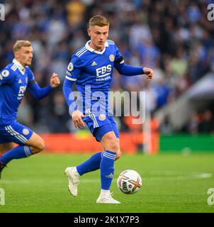 17 septembre 2022 - Tottenham Hotspur v Leicester City - Premier League - Tottenham Hotspur Stadium Harvey Barnes de Leicester City pendant le match contre Tottenham Hotspur. Crédit photo : Mark pain / Alamy Live News Banque D'Images