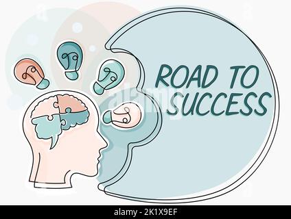 Écrire le texte d'affichage route à Successétudier vraiment dur améliorer vous-même pour atteindre des rêves souhaits. Mot pour étudier vraiment dur améliorer vous-même à Banque D'Images