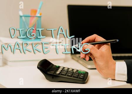 Légende conceptuelle Digital MarketingSearch Engine Optimazation Pay Per Click ad Internet. Mot pour moteur de recherche Optimazation Pay Per Click ad Banque D'Images