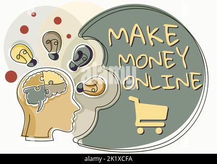 Écriture affichage de texte faire de l'argent OnlineEcommerce Trading vendre sur l'Internet Freelance. Mot écrit sur le commerce électronique de vente au-dessus de Banque D'Images