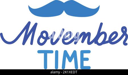 carte de lettrage movember time Illustration de Vecteur