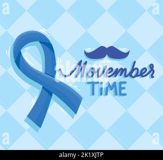 lettrage movember time Illustration de Vecteur