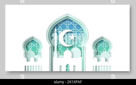 Religion sainte ramadan kareem 3D fond vectoriel Illustration de Vecteur