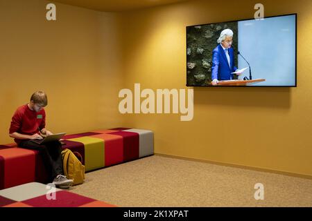 La Haye, pays-Bas. 21st septembre 2022. LA HAYE - pays-Bas, 2022-09-21 11:22:46 LA HAYE - Geert Wilders (PVV) au cours de la première journée des réflexions politiques générales, le débat après le discours du Trône, le jour du budget. Au cours du débat, les principaux points du budget de millions de dollars et du budget national ont été examinés. Credit: ANP/Alamy Live News Banque D'Images