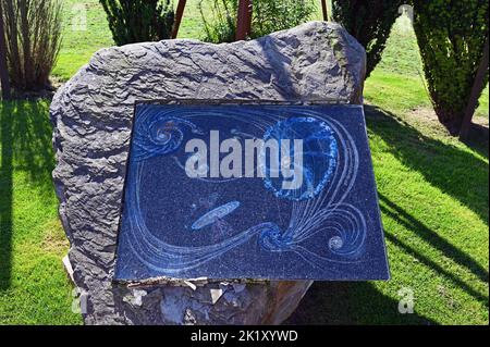 'Cosmic collisions' (détail), œuvres d'art en plein air de Charles Jencks. Crawick Multiverse, Sanquhar, Dumfries et Galloway, Écosse, Royaume-Uni, Europe Banque D'Images