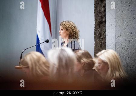 La Haye, pays-Bas. 21st septembre 2022. 2022-09-21 12:09:04 LA HAYE - Sophie Hermans (VVD) pendant le premier jour des réflexions politiques générales, le débat après le discours du Trône sur Prinsjesdag. Au cours du débat, les principaux points de l'état budgétaire de millions de dollars et du budget national ont été examinés. Credit: ANP/Alamy Live News Banque D'Images