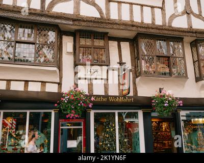 Käthe Wohlfahrt toute l'année boutique de Noël à Stonegate, York, North Yorkshire, Angleterre, Royaume-Uni Banque D'Images