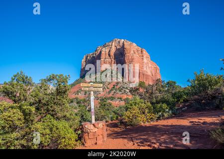 Un tableau de description pour les sentiers de Sedona, Arizona Banque D'Images