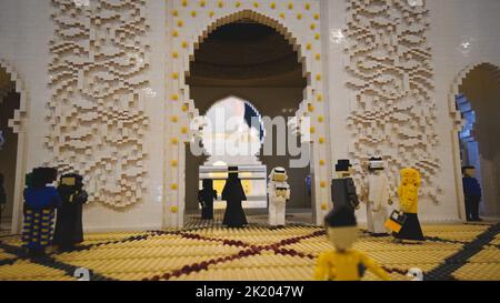 Scène de Legoland, Dubaï, Émirats arabes Unis Banque D'Images