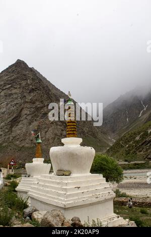 leh ladakh, cartes de la gamme himalaya, Banque D'Images