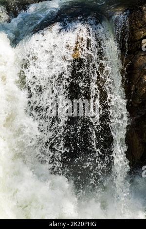 Chutes Sunwapta; parc national Jasper; Alberta; Canada Banque D'Images