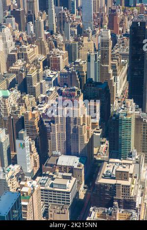 New Yorker Building, Manhattan, New York, USA, vue panoramique Banque D'Images