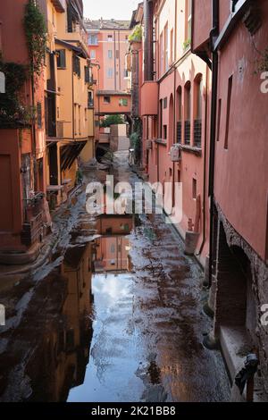 Canal de Bologne Italie Banque D'Images
