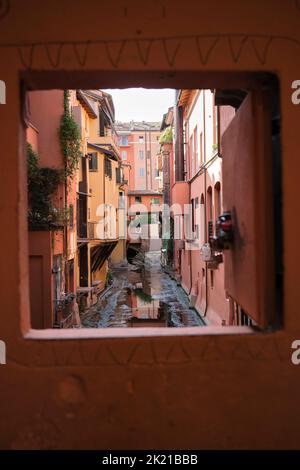 Finestrella di via Piella Bologne Italie Banque D'Images