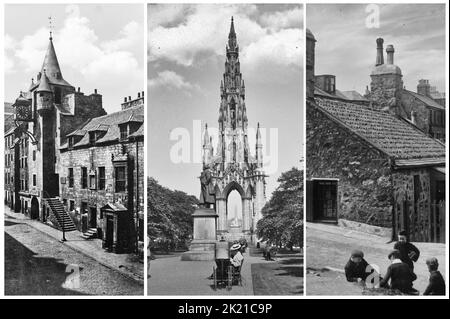 La ville d'Édimbourg à la fin de 1800s et au début de 1900s Banque D'Images