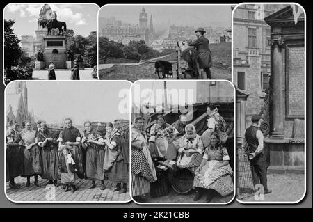 La ville d'Édimbourg à la fin de 1800s et au début de 1900s Banque D'Images