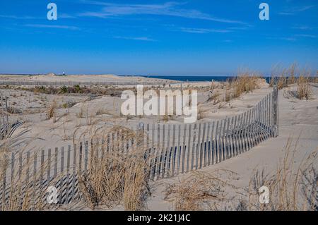 Un après-midi d'hiver froid à la plage, parc national de Cape Henloopen, Delaware USA, Delaware Banque D'Images