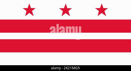 Illustration de fond du drapeau du district de Columbia à Washington DC Banque D'Images