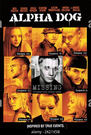 SEYFRED,HATOSY,FOSTER,TIMBERLAKE,YELCHIN,HIRSCH,HEARD,STANTON,AFFICHE, CHIEN ALPHA, 2006 Banque D'Images