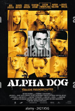 SEYFRED,HATOSY,FOSTER,TIMBERLAKE,YELCHIN,HIRSCH,HEARD,STANTON,AFFICHE, CHIEN ALPHA, 2006 Banque D'Images