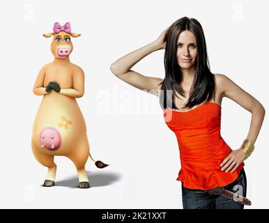 DAISY THE COW, COURTENEY COX, BARYARD, 2006 Banque D'Images